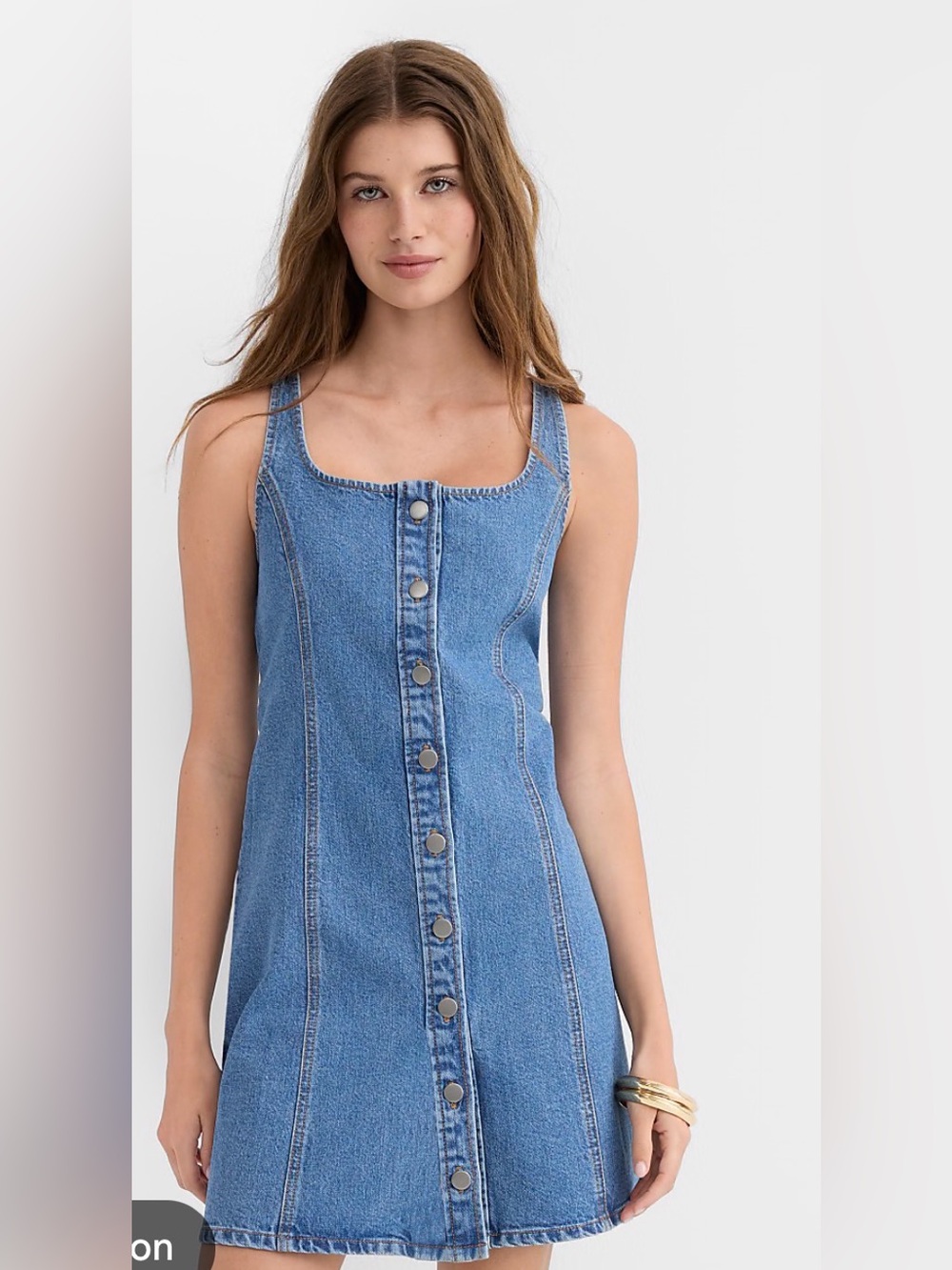 NWT LOFT Denim Button-Front Women Jeans Dress